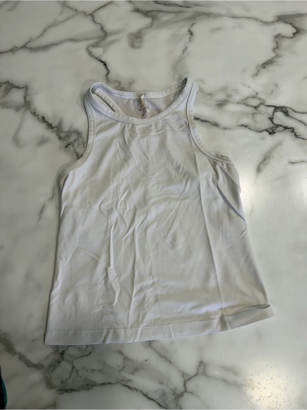 Lululemon White Racerback Tank Top